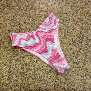 Colorful Wave Pattern Bikini Bottom